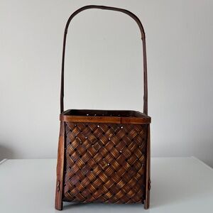 Bamboo Flower Basket Spring Chinoiserie Decor